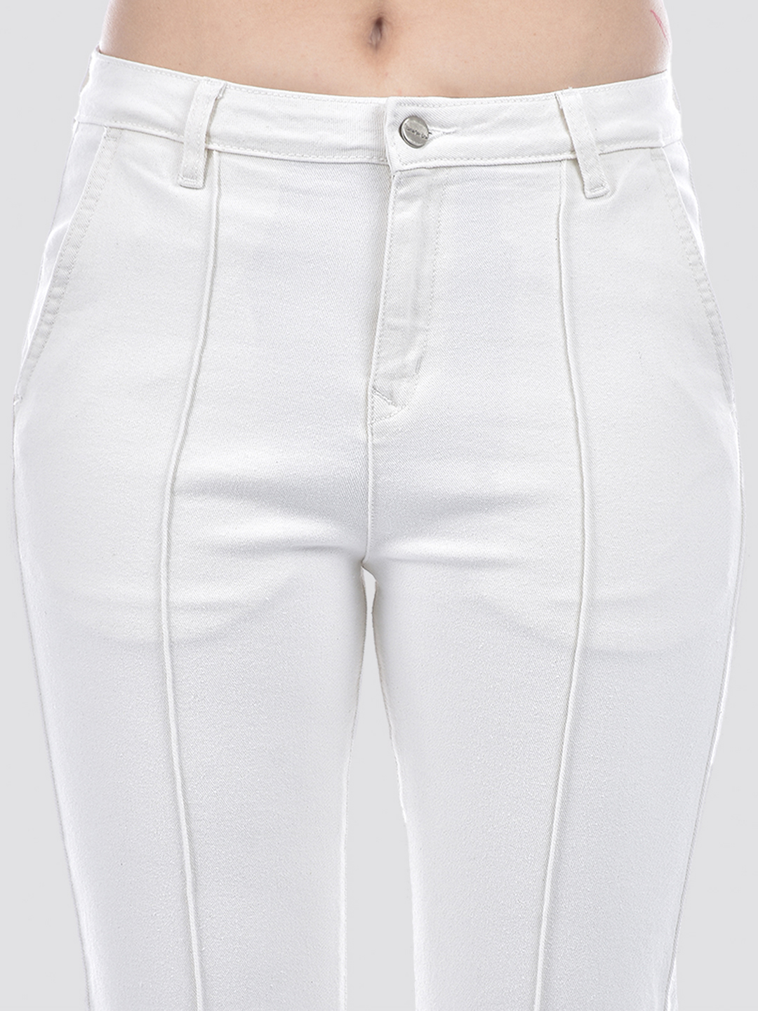 Numero Uno Women White High Rise Straight Fit Sustainable Jeans